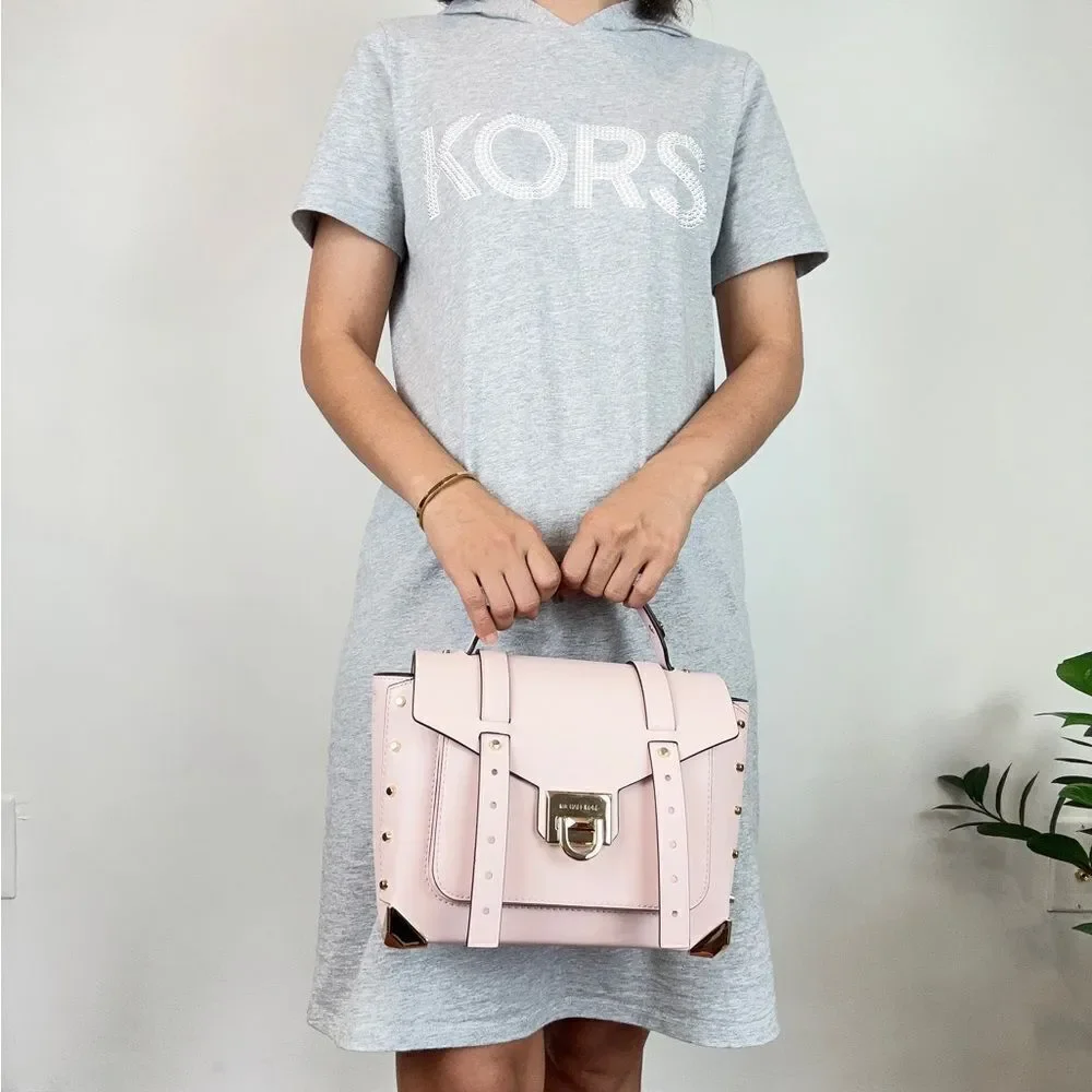 NWT‎ MICHAEL KORS Manhattan Medium Leather Satchel Bag